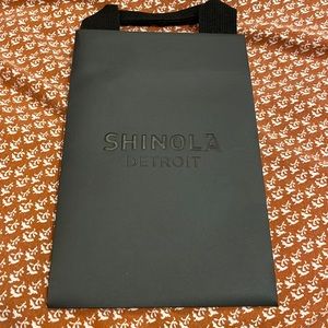 Shinola Detroit black gift bag 61/2” by 10